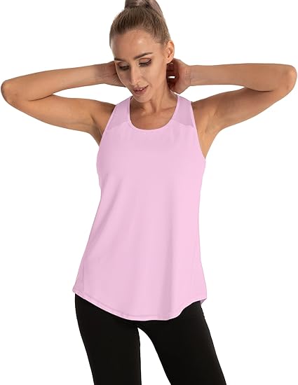 Gym Tops for Women Sleeveless Yoga Fitness Shirts Racerback Sports Top Women