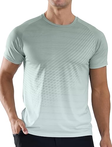 Men’s T-Shirts Gym Running T Shirts for Men Moisture Wicking Athletic Sport Breathable Tops Quick Dry Short Sleeve Workout T-Shirt