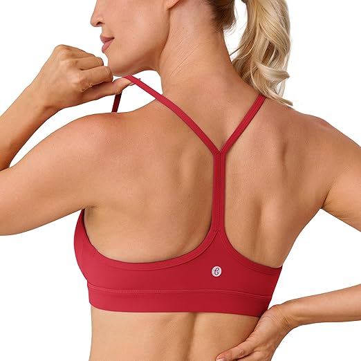 BAYDI Clouduxi Y Back Sports Bras Women - Light Support Racerback Yoga Bra, A-C Cups
