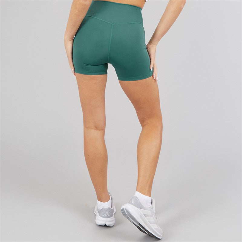 Adidas Womens Optime 3-Stripes Shorts Preloved Teal