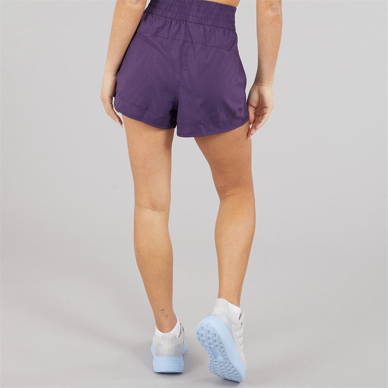Womens Pacer Training High Rise Woven Shorts Aurora Plum
