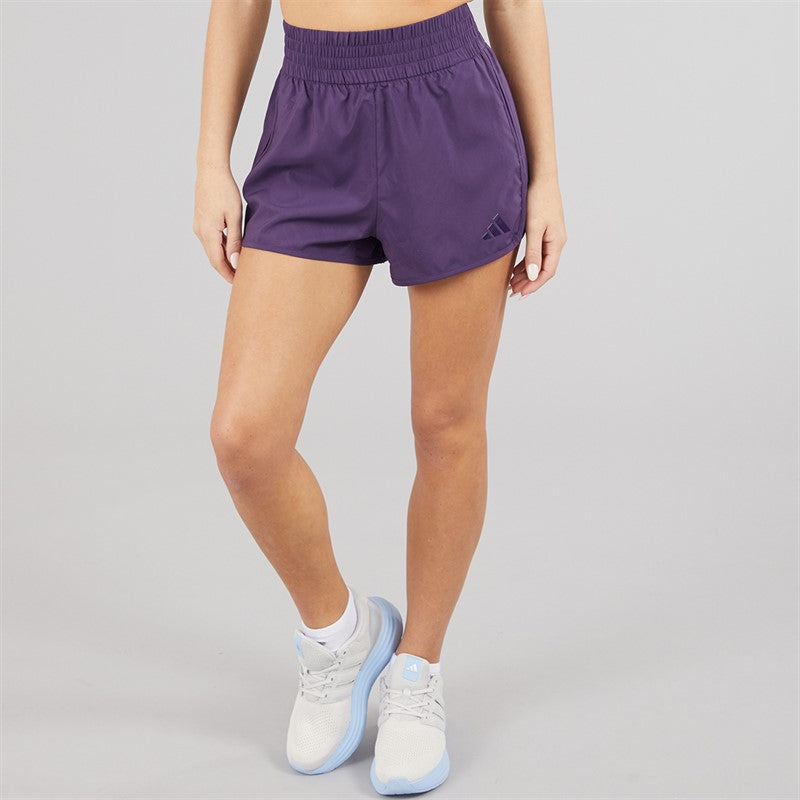 Womens Pacer Training High Rise Woven Shorts Aurora Plum