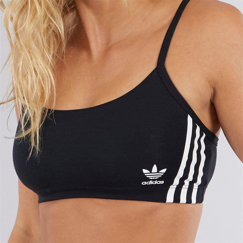 adidas Originals Womens Adicolor Comfort Flex Cotton Bralette Black