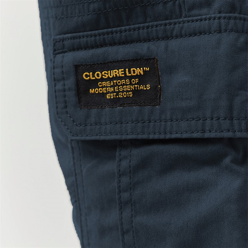 Closure London Mens Two Pack Utility Cargo Shorts Grey/Navy