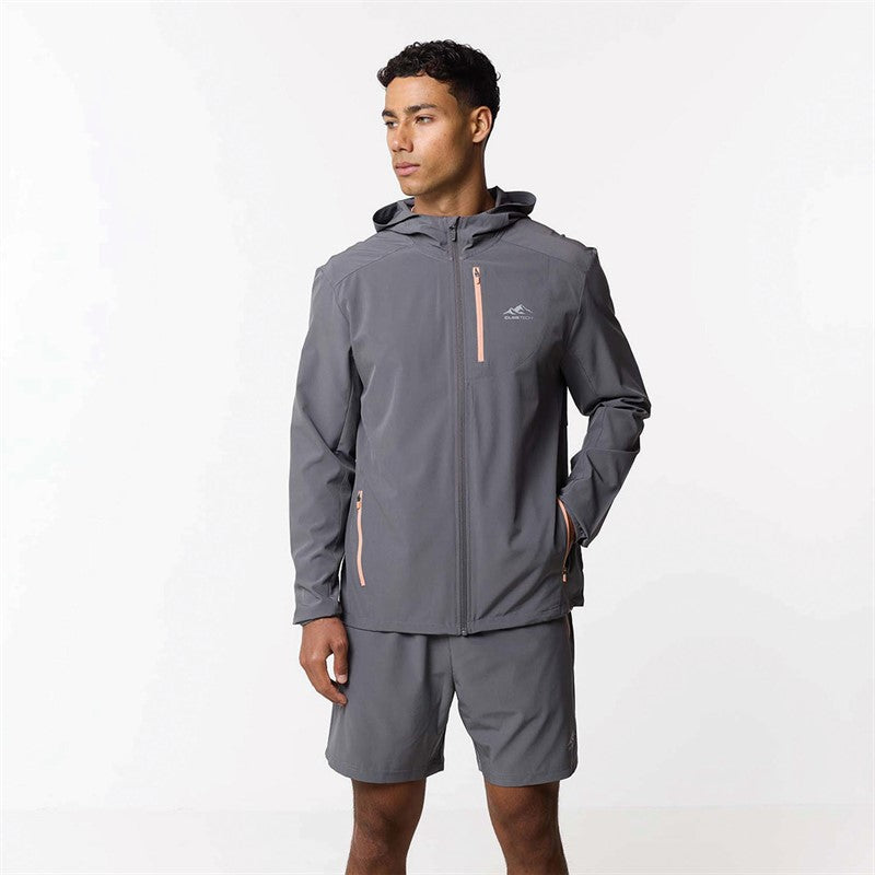 Closure London Mens Contrast Zip Tri Set Black/Corel Red