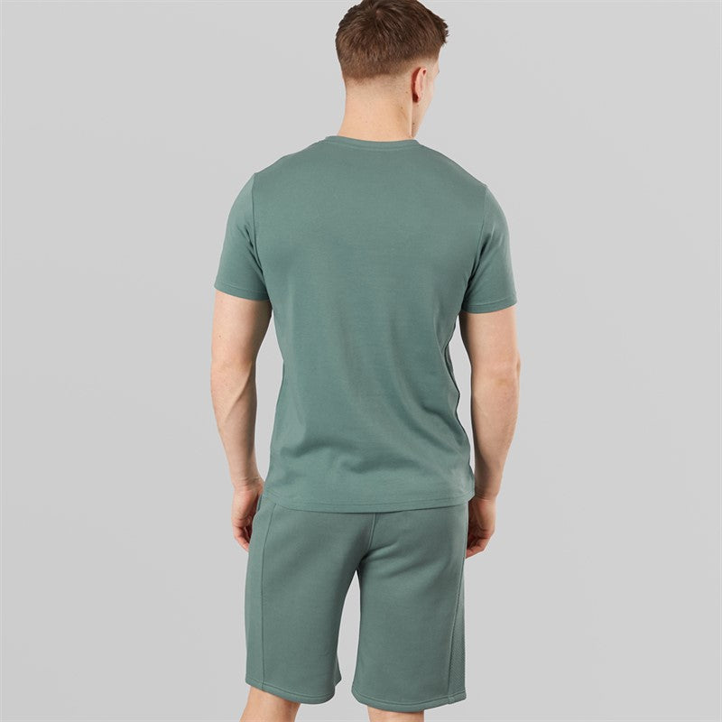 Bench Mens Varem T-Shirt And Shorts Set Set Frost Grey