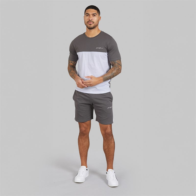 JACK & JONES Mens Trip T-Shirt And Shorts Set Navy Blazer