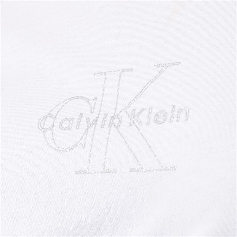 Calvin Klein Jeans Womens Clasic Monologo T-Shirt Bright White