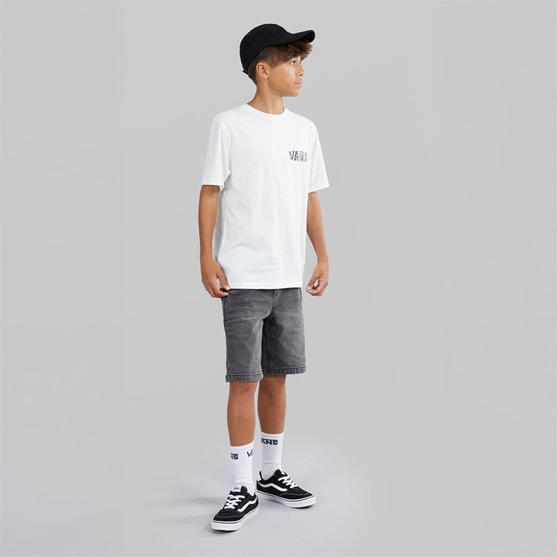 Vans Boys Racing Flames Back Graphic T-Shirt White