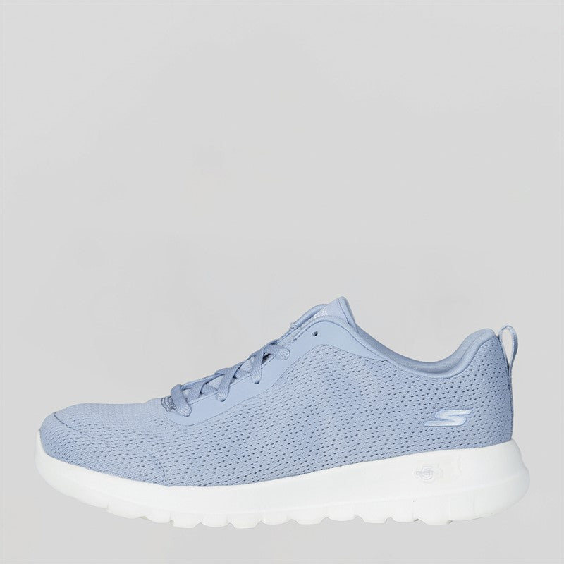 SKECHERS Womens Go Walk Joy Aurelia Trainers Light Blue/White