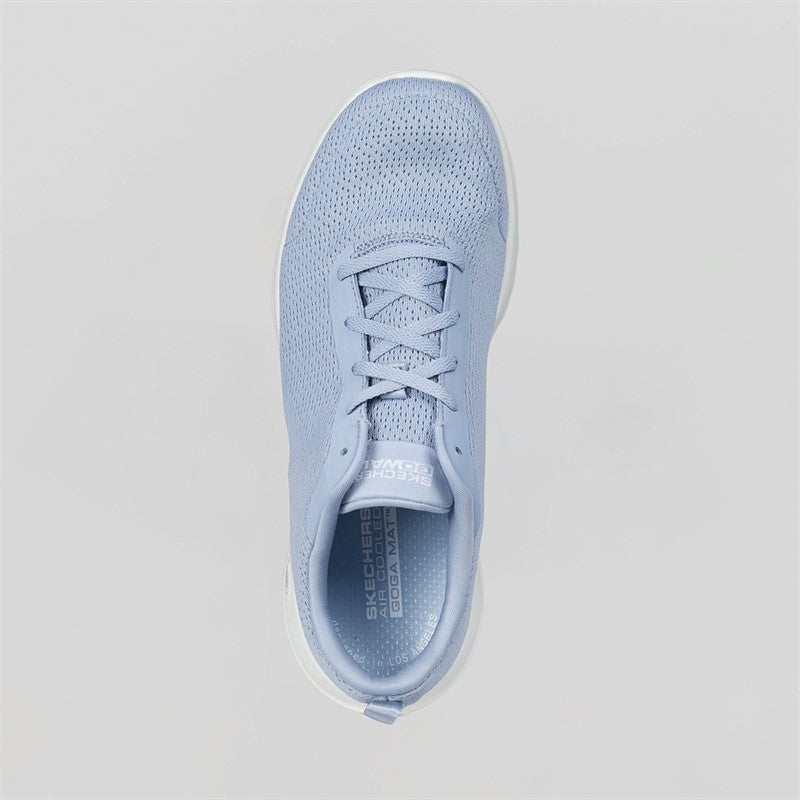 SKECHERS Womens Go Walk Joy Aurelia Trainers Light Blue/White