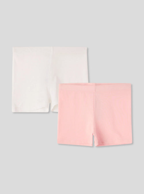2 Pcs Summer Dance Shorts for Girls,Modal Cotton Stretchy Breathable and Light Knee Length Dress Short for Kids,Dancing Bike Cycling Sport Shorts for Girl