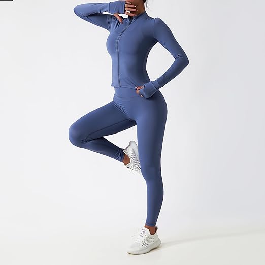 High-Waisted Seamless Workout Set for Women - Breathable &amp; Moisture-Wicking Yoga Outfit