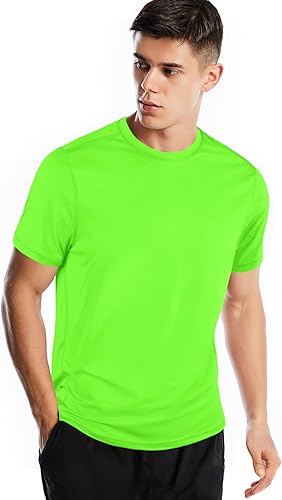 Sports T Shirt Men, Quick Dry Gym T Shirts Mens Running Top Short Sleeve