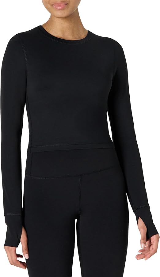 Women's Active FormFlex Buttery Soft Long Sleeve Slim Fit Crop Layering Workout Top