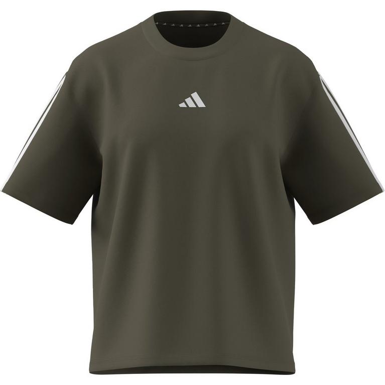 adidas Essentials 3 Stripe T-Shirt Womens