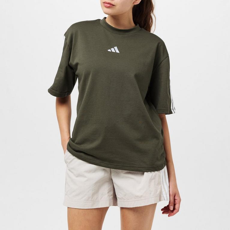 adidas Essentials 3 Stripe T-Shirt Womens