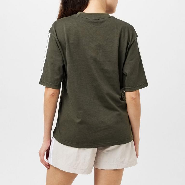 adidas Essentials 3 Stripe T-Shirt Womens