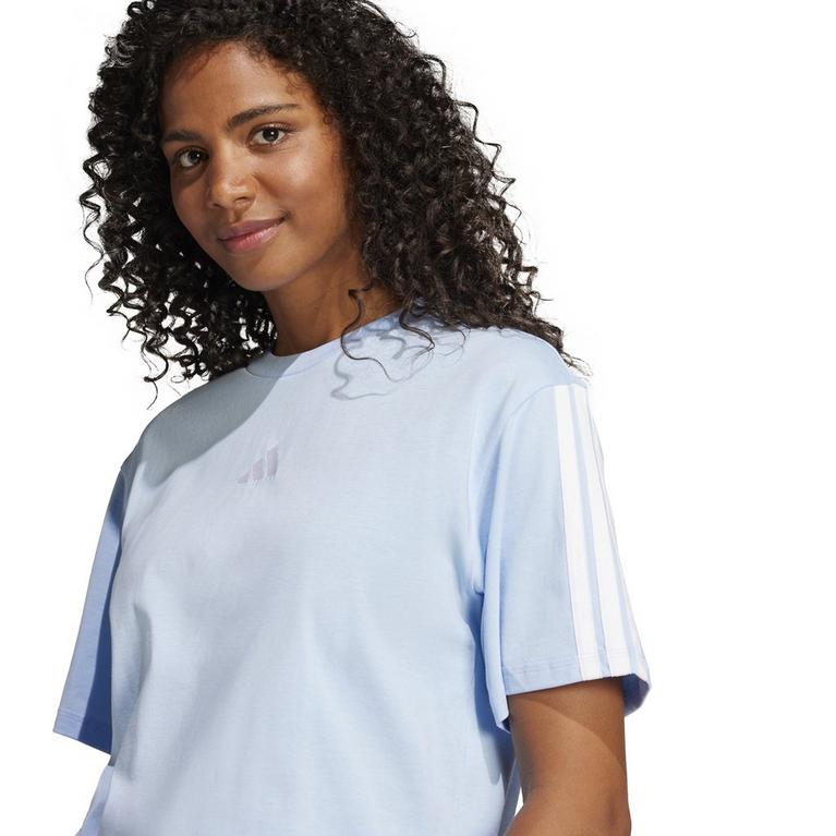 adidas Essentials 3 Stripe T-Shirt Womens