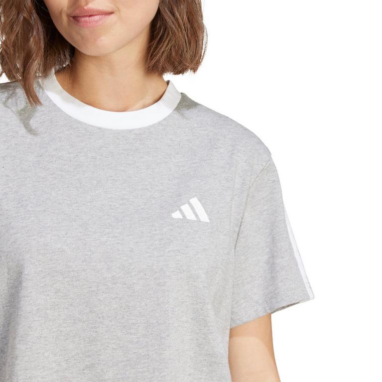 adidas Essentials 3 Stripe T-Shirt Womens