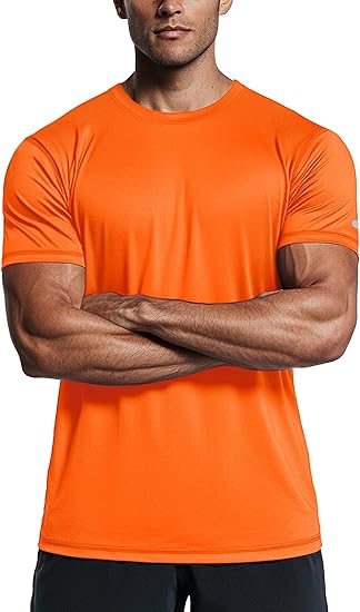 Sports T Shirt Men, Quick Dry Gym T Shirts Mens Running Top Short Sleeve