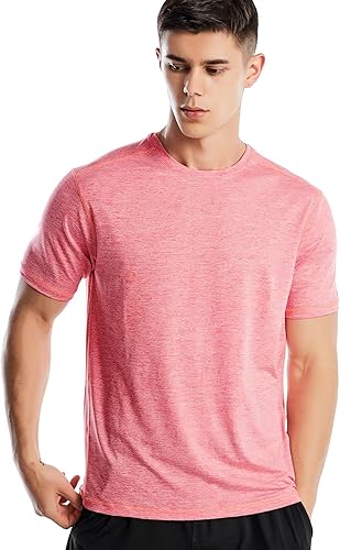 Sports T Shirt Men, Quick Dry Gym T Shirts Mens Running Top Short Sleeve