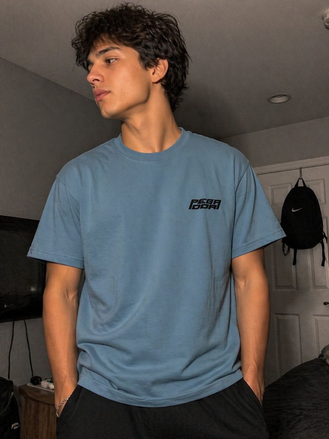 VOGUESLOOP Logo Oversized Tee Vintage Grey