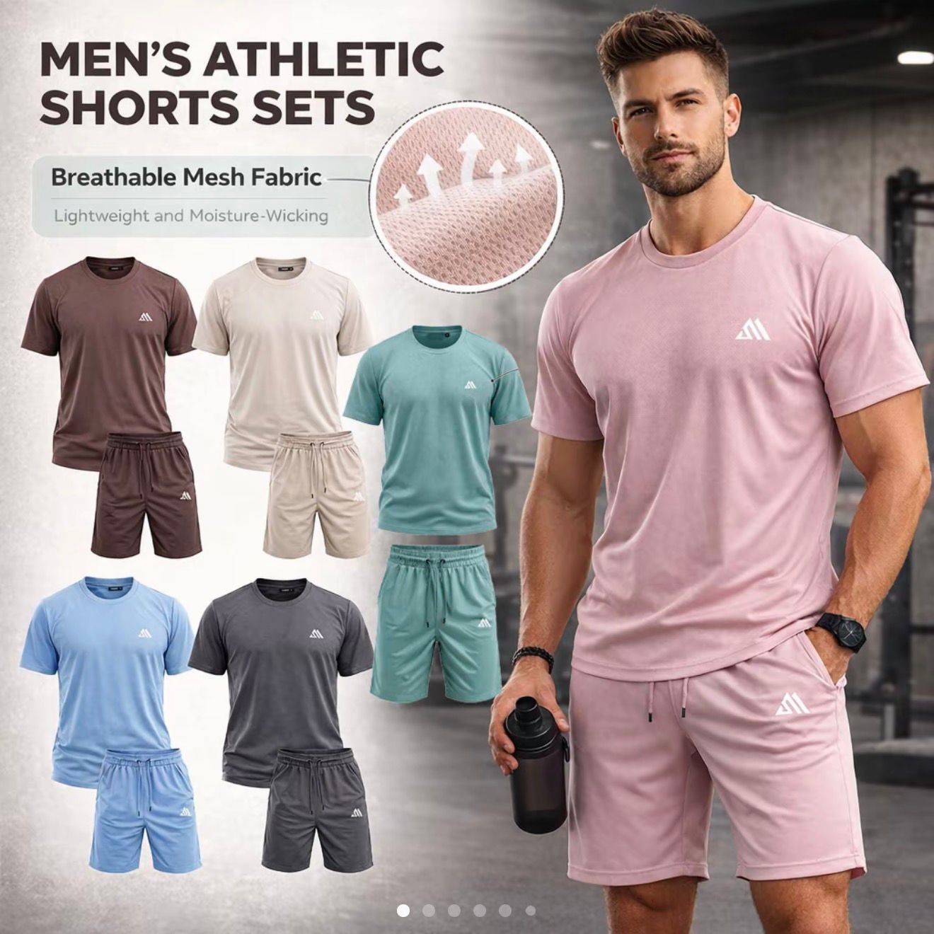 Trail-Tex Men’s Athletic Shorts Set – Running and Exercise set design for Gym wear