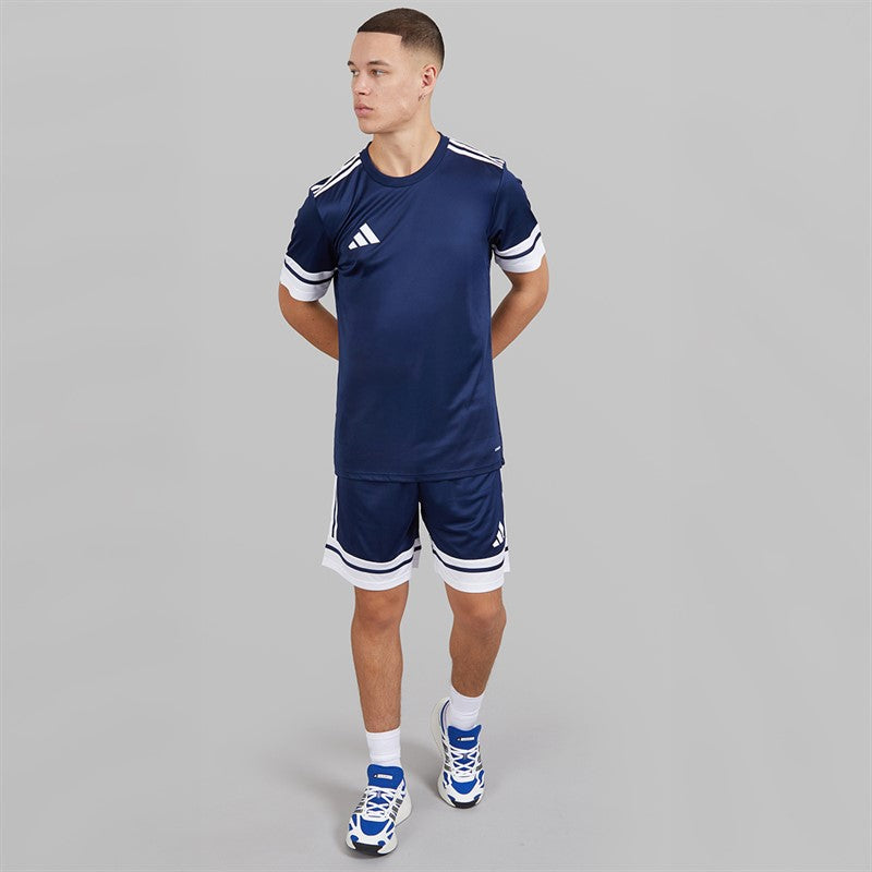 adidas Mens Squadra 25 T-Shirt Team Navy Blue/White