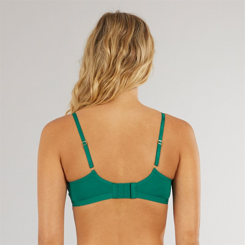Womens Sport Active Micro Body Fit Bralette Dark Green