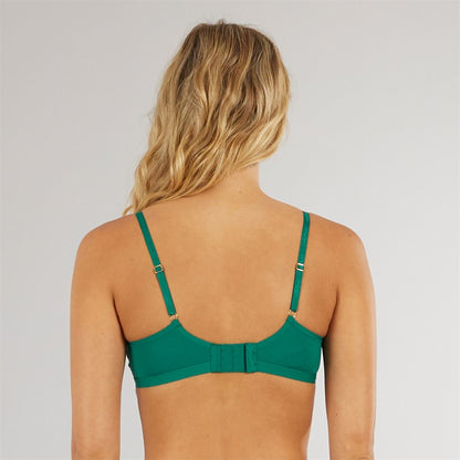 Womens Sport Active Micro Body Fit Bralette Dark Green