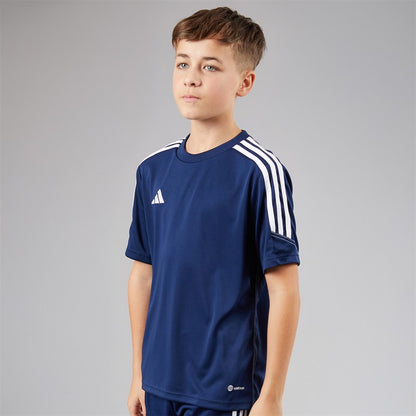 Adidas Junior Tiro 23 Club T Shirt Team Navy Blue 2/White