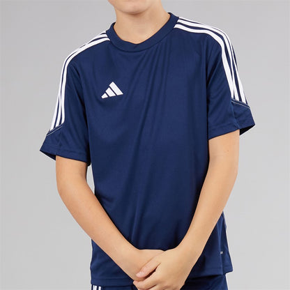 Adidas Junior Tiro 23 Club T Shirt Team Navy Blue 2/White
