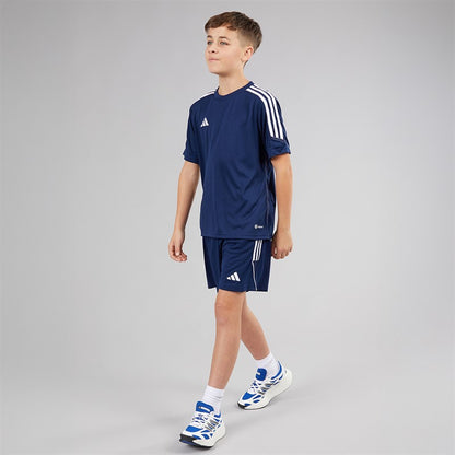 Adidas Junior Tiro 23 Club T Shirt Team Navy Blue 2/White