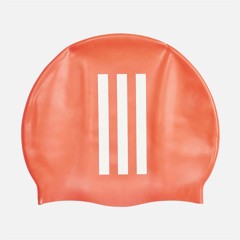 adidas Kids 3-Stripes Swimming Cap Bright Red/White