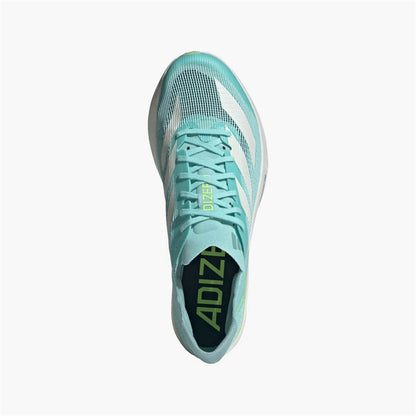 adidas Mens Adizero Avanti Long Distance Running Spikes Flash Aqua/Zero Metalic/Lucid Lemon