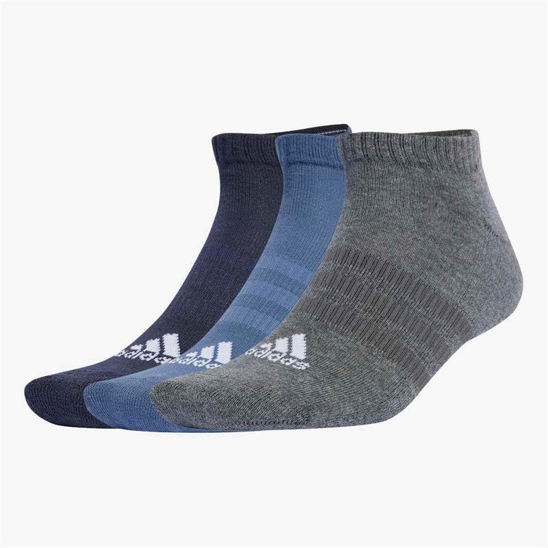 adidas Cushioned Three Pack Low Cut Socks Legend Ink/Preloved Ink/Dark Grey Heather