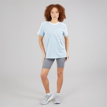 Adidas Womens Essentials 3-Stripes T-Shirt Wonder Blue