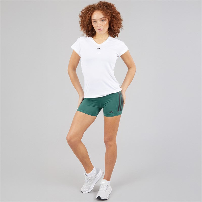 Adidas Womens Optime 3-Stripes Shorts Preloved Teal