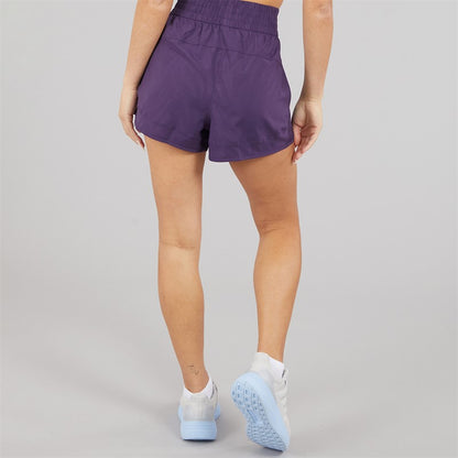 Womens Pacer Training High Rise Woven Shorts Aurora Plum