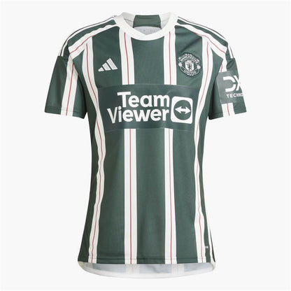 Mens MUFC Manchester United 23/24 Away Jersey Green Night/White/Active Maroon