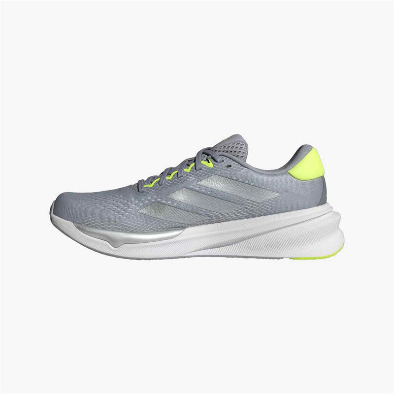 Womens Supernova Stride 2 Neutral Running Shoes Halo Silver/Silver Metallic/Lucid Lemon