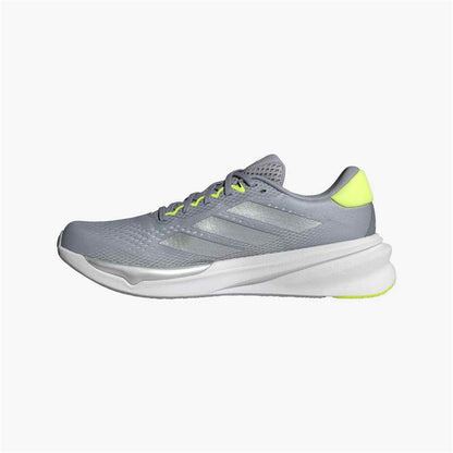 Womens Supernova Stride 2 Neutral Running Shoes Halo Silver/Silver Metallic/Lucid Lemon