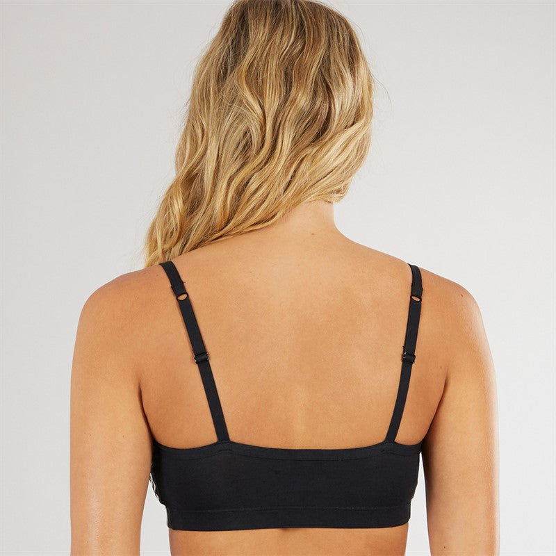 adidas Originals Womens Adicolor Comfort Flex Cotton Bralette Black