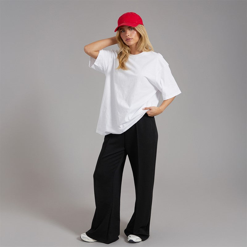 Brave Soul Womens Ascot Oversized T-Shirt Black