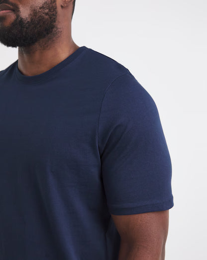 5 Pack Pure Cotton Crew T-Shirts Extra Long Length