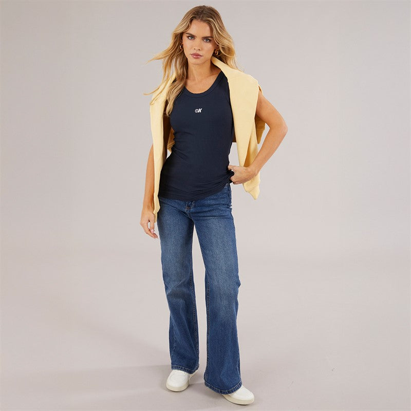 Calvin Klein Womens Modal Rib Vest Cloud Cream