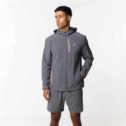 Closure London Mens Contrast Zip Tri Set Black/Corel Red