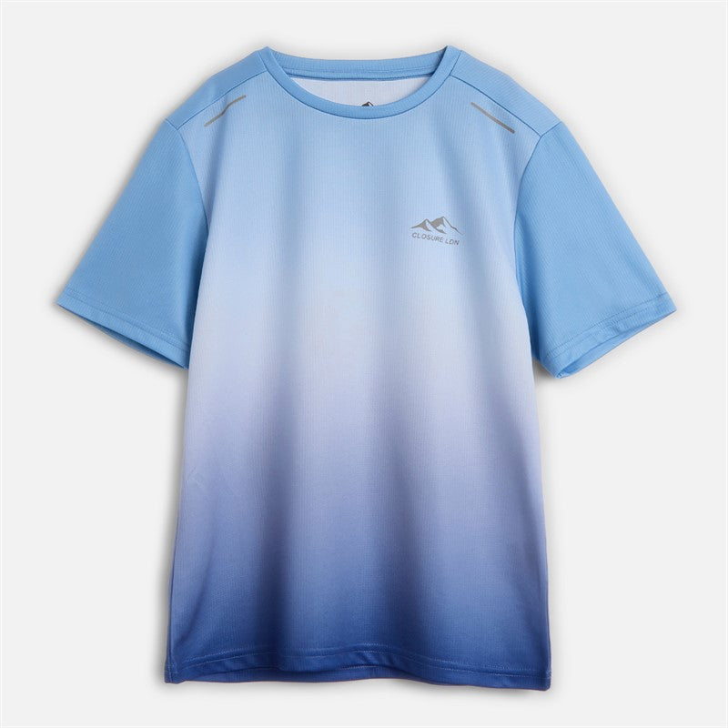 Closure London Boys Ombre T-Shirt And Shorts Set Blue/Graphite