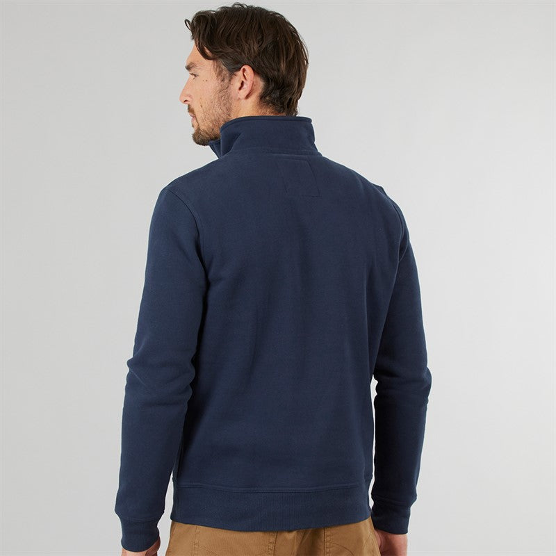 Crew Clothing Mens 1/2 Zip Solid Sweatshirt Navy